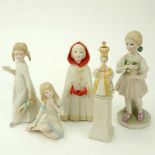 Group pf Five (5) Cybis Bisque Porcelain Figurines. Includes: Infant Of Prague, Heidi, Little Red