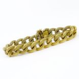 Vintage Italian 18 Karat Yellow Gold Flexible Link Bracelet. Stamped 750, Italian hallmark. Good