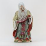 Later 20th Century Chinese Porcelain Immortal Figure. Impressed mark on bottom. Good condition.