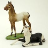 Two (2) Cybis Bisque Porcelain Horse Figurines. All pieces signed and in good condition with no