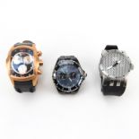 Three (3) Men's Invicta Watches. Includes: DNA Mesh Stainless Steel and Rubber Strap Watch, 46mm