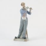 Zaphir Lladro Style Clown Musician Porcelain Figurine. Signed and artist signed Jose Puche, marked "