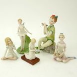 Group pf Five (5) Cybis Bisque Porcelain Figurines. Includes: Peter Pan, Tinkerbell, Pandora,