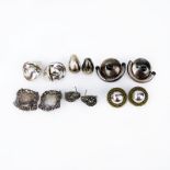 Lot of Six (6) Pair Lady's Vintage Sterling Silver Earrings. Each signed sterling or 925. One with