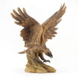 Monumental Capodimonte Porcelain Eagle Figurine. Signed Capodimonte Made In Italy. Small Losses.