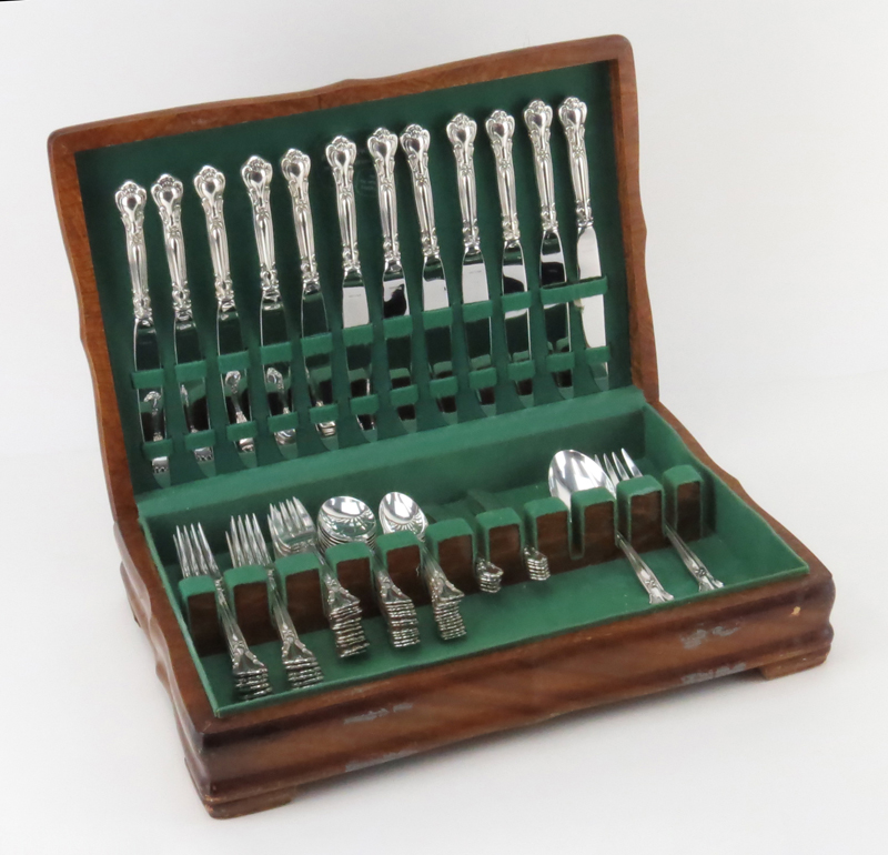 Seventy Four (74) Pc Gorham "Chantilly" Sterling Silver Flatware. Includes: 12 place size forks, - Image 2 of 3