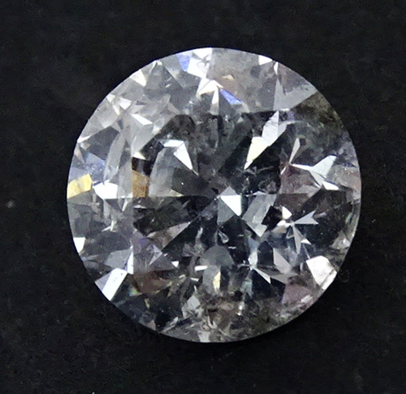 IGL Certified 1.42 Carat Round Brilliant Cut Diamond. D color, SI2 clarity. Measures 6.97 x 7.06 x