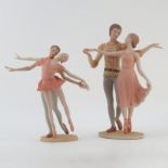 Two (2) Limited Edition Laszlo Ispanky Polychrome Ballerina Porcelain Figurines. Includes: "Romeo
