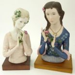 Grouping of Two (2) Polychrome Porcelain Figurines. Includes: Laszlo Ispanky "Dianne" figure No.