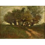 Alexander Helwig Wyant, American (1836 - 1892). Oil on Canvas "Wooded Landscape" Signed with