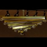 Mid-Century Gaetano Sciolari Chandelier. Unsigned. Condition: some pitting, overall good with some