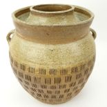 Chinese Warring States Period (475-221) Beige Painted Stoneware Storage Vessel. Unsigned. Typical