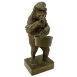 Christophe Fratin, French (1801-1864) Bronze Sculpture, Bear with Pot. Signed to base. Good