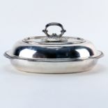 Early 20th Century Walker & Hall Sheffield Silver Plate Covered Serving Dish. Hallmarked and