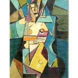 1930's Russian School Gouache On Paper "Cubist Composition" Unsigned. Good condition. Measures 11" x