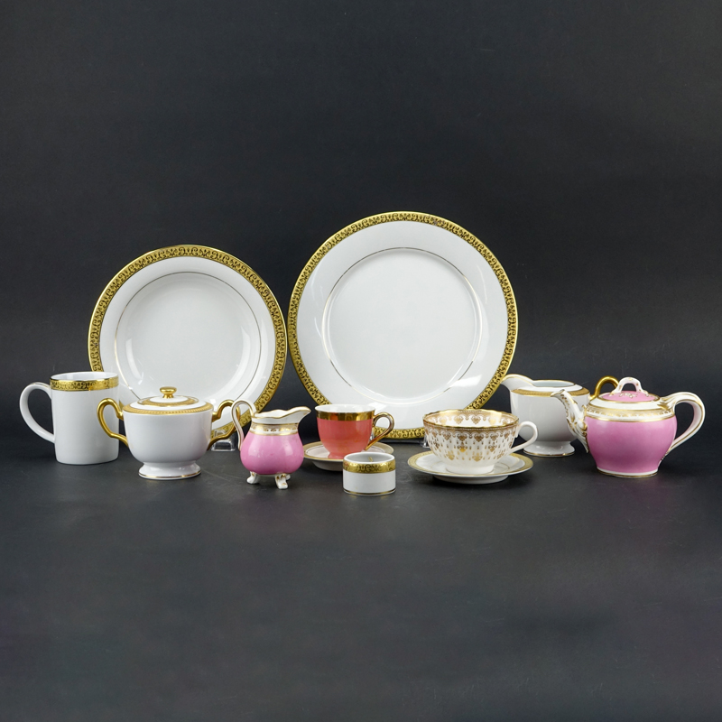 Grouping of Twenty Seven (27) Piece Porcelain Dinnerware. Includes: 3 dinner plates, 3 soup bowls, 6