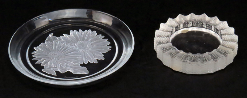 Grouping of Four (4) Vintage Tableware. Includes: Lalique "Jamaique" ashtray, Murano Seguso dog, - Image 2 of 3