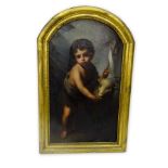 Late 18th or Early 19th Century Old Master Style "St. John the Baptist" Oil on Canvas Painting.