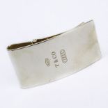 Tiffany & Co. Sterling Silver Money Clip. Engraved 925 T & Co (1887). Signed. Good condition.
