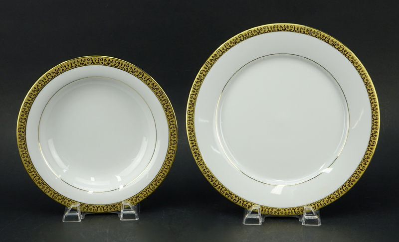 Grouping of Twenty Seven (27) Piece Porcelain Dinnerware. Includes: 3 dinner plates, 3 soup bowls, 6 - Image 2 of 5