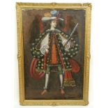 Mid to Late 19th Century Flemish Style Oil on Canvas Laid on Artist Board, Portrait of a