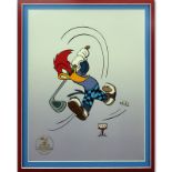 Woody Woodpecker "Mean Slice" Sericel by Universal Animation Art. Marked and dated 1998 lower