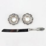Grouping of Three (3) Sterling Silver Tableware. Includes a pair of Reed & Barton "Francis I" nut