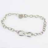 Tiffany & Co. Sterling Silver Infinity Bracelet. Signed. Tiffany & Co 925. Good condition.
