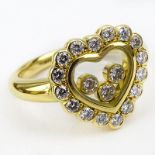 Chopard Happy Diamond Approx. 1.05 Carat Diamond and 18 Karat Yellow Gold Ring. Diamonds F color,