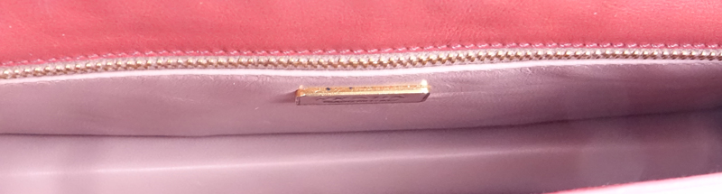 Prada Limited Edition Pink Crocodile Clutch. Gold tone hardware. Leather interior with zipper - Image 4 of 10
