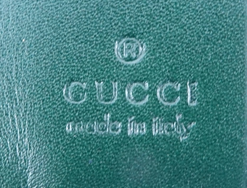 Gucci Green Matte Crocodile Continental Wallet. Leather interior. Credit card and slot pockets. Snap - Image 4 of 8