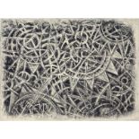 European School Etching "Abstract" Signed lower left and numbered 11/50 in pencil. Toning from