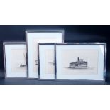 James Clary, American (20th C) Collection of four (4) Nautical Etchings. Includes: Glad Tidings