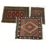 Collection of Three (3) Semi-Antique Rugs. Each contains some discoloration, wear to fringes and