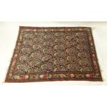 Very Fine Antique Persian Sinnah Silk and Wool Rug with Rare Multi Color Silk Wrap. Unsigned. Good