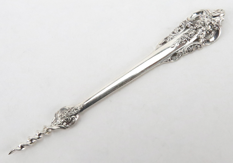 Set of Twelve (12) Wallace "Grand Baroque" Sterling Silver One Tine Butter Picks. Circa 1941. - Image 2 of 4