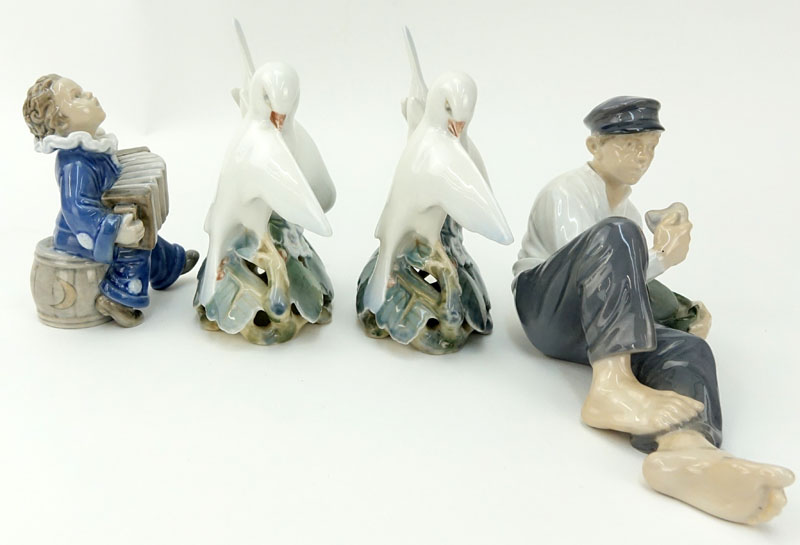 Collection of Four (4) Royal Copenhagen Figurines. Includes: 2 Lovebirds #402 5-1/2" H, one with - Image 4 of 9