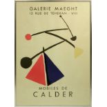 Alexander Calder Galerie Maeght Mobiles de Calder Poster Print. Toning to paper. Sight measures 27-