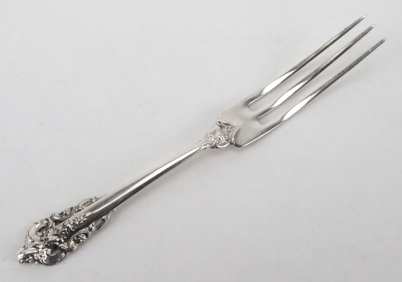 Set of Twelve (12) Wallace "Grand Baroque" Sterling Silver Strawberry Forks. Circa 1941. Stamped - Image 2 of 4