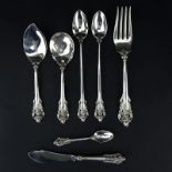 Collection of Seven (7) Wallace "Grand Baroque" Sterling Silver Tableware. Includes: two ice tea