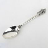 Wallace "Grand Baroque" Sterling Silver Gravy/Dressing Spoon with Button. Circa 1941. Stamped