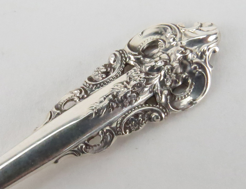 Set of Twelve (12) Wallace "Grand Baroque" Sterling Silver Strawberry Forks. Circa 1941. Stamped - Image 3 of 4