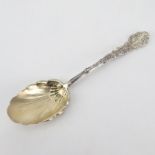 Antique Gorham "Versailles" Sterling Silver Oversize Serving Spoon. Repousse work to handle with