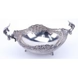A Pr. Xeipoe Greek Silver Plated Repousse Bowl. Stamped on bowl. Foliage handles footed and
