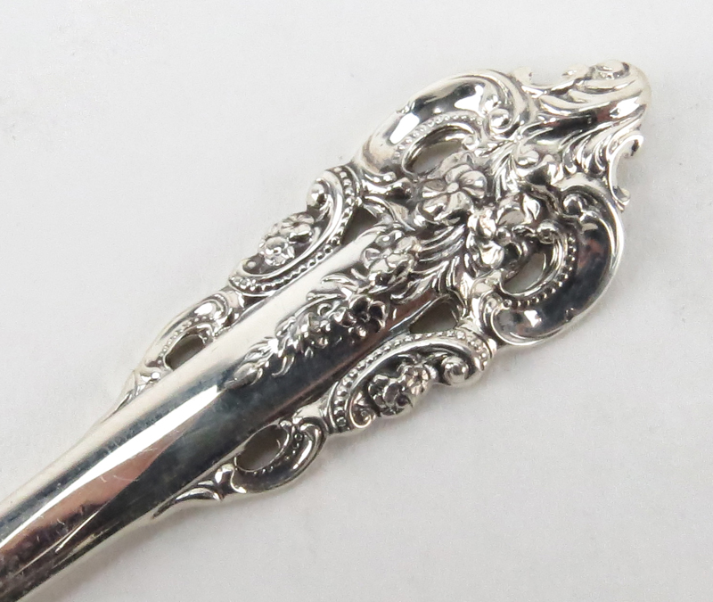 Set of Twelve (12) Wallace "Grand Baroque" Sterling Silver One Tine Butter Picks. Circa 1941. - Image 3 of 4