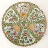 Antique Chinese Export Rose Medallion Porcelain Round Charger. Unsigned. Light wear or good