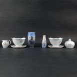 Grouping of Six (6) Bing & Grondahl and Royal Copenhagen Porcelain Tabletop Items. Includes: 2 B&G