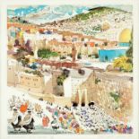Baruch Greenbaum, British/Israeli (1917-1992) Lithograph Print "The Wall-Jerusalem" Pencil Signed,