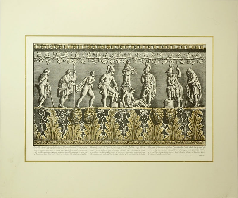 Ornamental Frieze Engraving After Francesco Piranesi, Italian (born circa 1758-1810). Edizione Ponte - Image 2 of 5