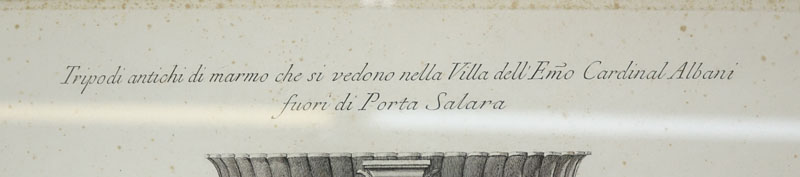 Ornamental Modern Engraving After Francesco Piranesi, Italian (born circa 1758-1810). Unsigned. Laid - Image 4 of 5